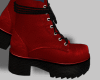 E* Red Wrap Tie Boots