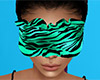 Green Tiger Stripe Sleep Mask (F)