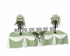 Sage wedding party table