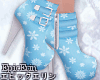 [E]*Blue Snowflake Boots