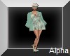 AO~Green mix dress/cover