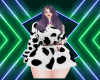 Cow Baggy sweater + belt