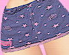 ! pink stars denim skirt