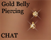 c]Gold Navel Piercing