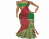 J*Green Saree/Red Dupata