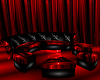 Blk/Red Round Couch