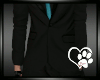 Black Suit Top Teal Tie