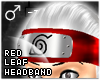 !T Red leaf headband [M]