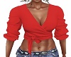 Sexy Red knotted Crop to