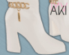 Aki Chain Boots White