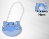 Blue Kitty Donut Purse