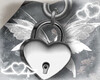 ♡ heart lock earrings