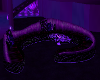 black n purple couch