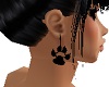 (K) Paw Print Earrings