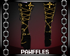 Black/Gold Cross Boots