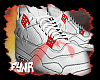 sneakers white + red