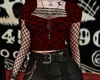 Gothic Netted Tee Red