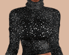 E* Black Sequins Sweater