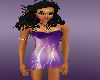 backless purple dress.