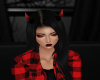 Red Black Ombre Horns