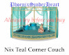Nix Teal Corner Couch