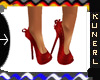 (K) BOW HIGH HEELS RED