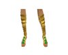 Gold/ Emerald Sandals