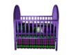 purple and green crib