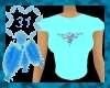 DC aqua flower shirt