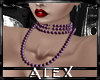 *AX*Purple Pearls neckla