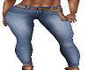 JEANS W BROWN BELT