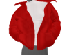 [MM] Red Jkt + Wht Top