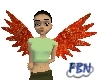 Flaming Red Angel Wings