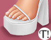 T! Claire White Heels