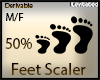 M/F 50% Feet Scaler Ω