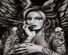 Smoking angel cutout