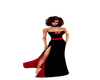 Black and red gown