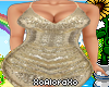 (A) Gold Sparkle Dress