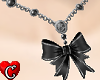 Bow Black Necklace