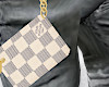 White Damier Coin Pouch