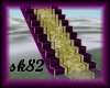 Purple Stairs Gold Rug