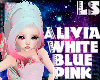 Alivia White Blue Pink