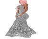 silver glitter gown