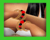 black & red pearl bangle