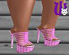 Sprg Gingham Heels pink