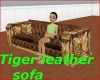 Tiger leather sofa