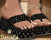 D| Slippers Black LV