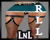 Teal frayed skirt RLL
