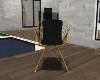 ND| Gold & Black Chair