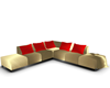 A & S RED AND GOLD COUCH
